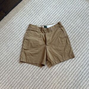 J. Crew Men's Brown Portsider Stretch Chino Flat Front Shorts 7 in